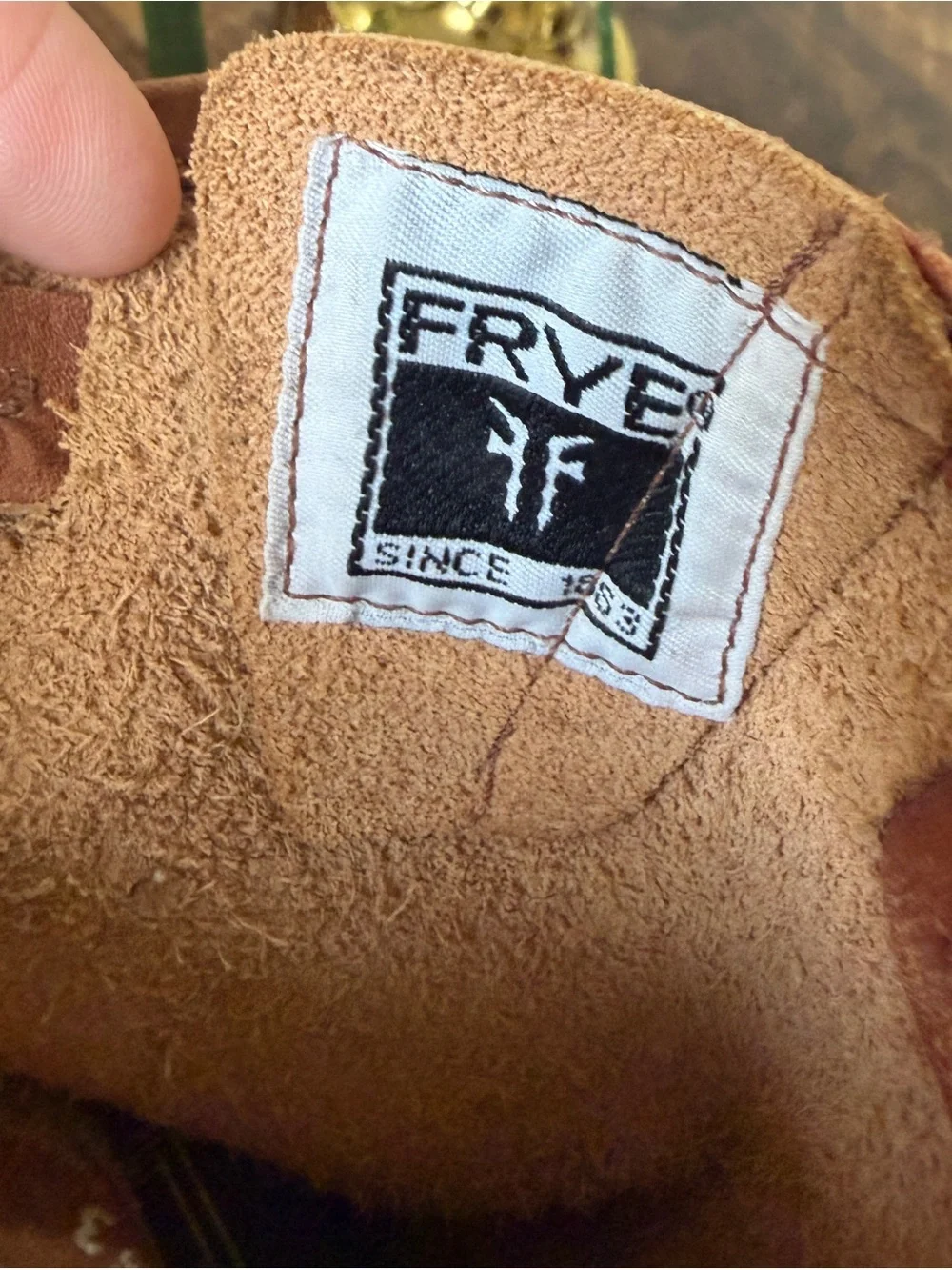 Frye Stonewashed Cognac Ombré Distressed Leather Moto Engineer Boots 8.5 - Picture 16 of 16